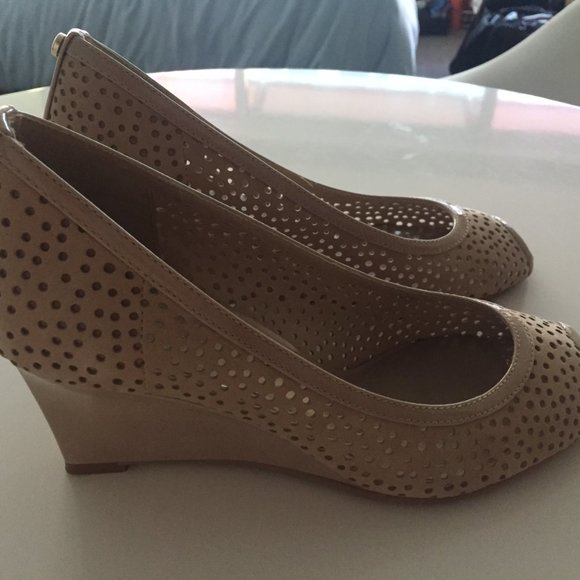 Stuart Weitzman Peep Toe Wedge Heels - Picture 4 of 7